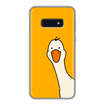 Силиконовый чехол на Samsung Galaxy S10e с принтом Утка Силиконовый чехол на Samsung Galaxy S10e с принтом Утка