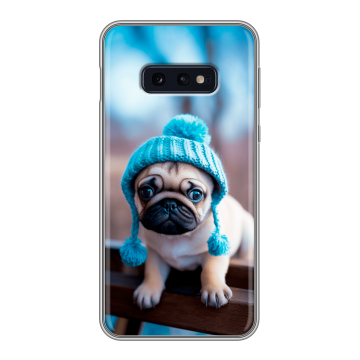 Силиконовый чехол на Samsung Galaxy S10e с принтом Мопс в шапке