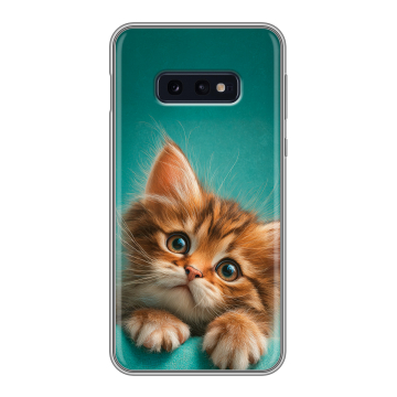 Силиконовый чехол на Samsung Galaxy S10e с принтом котенок