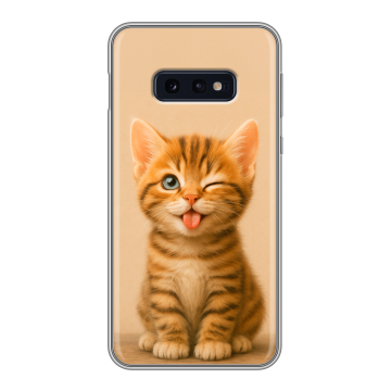 Силиконовый чехол на Samsung Galaxy S10e с принтом котенок