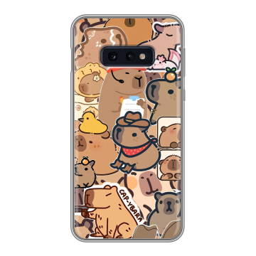 Силиконовый чехол на Samsung Galaxy S10e с принтом капибара Силиконовый чехол на Samsung Galaxy S10e с принтом капибара