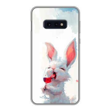 Силиконовый чехол на Samsung Galaxy S10e с принтом кролик зайчик Силиконовый чехол на Samsung Galaxy S10e с принтом кролик зайчик