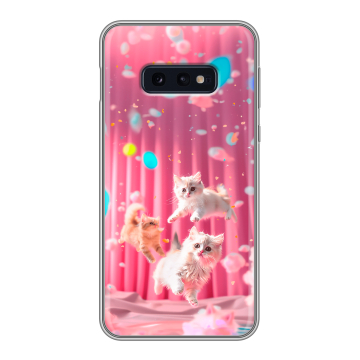 Силиконовый чехол на Samsung Galaxy S10e с принтом милые котики Силиконовый чехол на Samsung Galaxy S10e с принтом милые котики