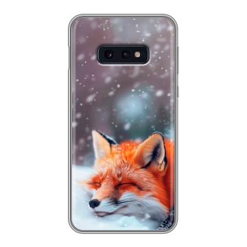 Силиконовый чехол на Samsung Galaxy S10e с принтом лиса Силиконовый чехол на Samsung Galaxy S10e с принтом лиса