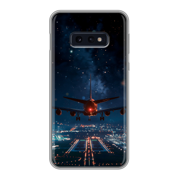 Силиконовый чехол на Samsung Galaxy S10e с принтом самолет Силиконовый чехол на Samsung Galaxy S10e с принтом самолет