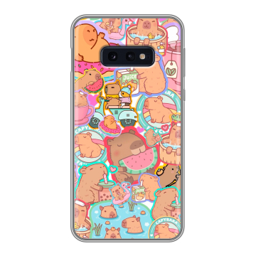 Силиконовый чехол на Samsung Galaxy S10e с принтом капибары