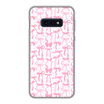 Силиконовый чехол на Samsung Galaxy S10e с принтом Розовые бантики Силиконовый чехол на Samsung Galaxy S10e с принтом Розовые бантики
