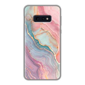 Силиконовый чехол на Samsung Galaxy S10e с принтом розовый мрамор