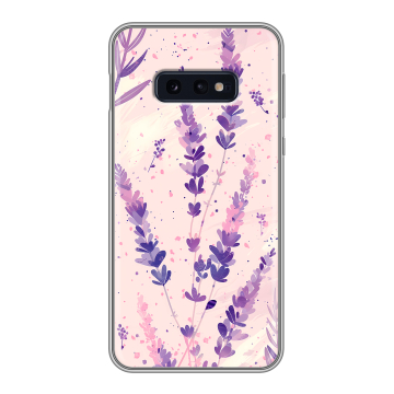 Силиконовый чехол на Samsung Galaxy S10e с принтом цветы лаванда