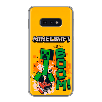 Силиконовый чехол на Samsung Galaxy S10e с принтом Майнкрафт Minecraft