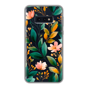 Силиконовый чехол на Samsung Galaxy S10e с принтом Цветы паттерн Силиконовый чехол на Samsung Galaxy S10e с принтом Цветы паттерн