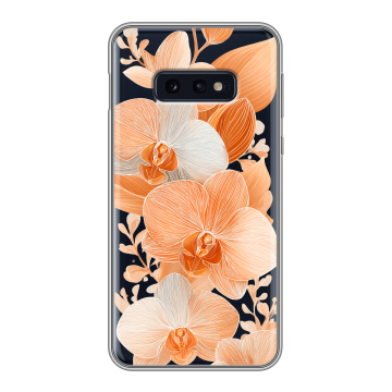 Силиконовый чехол на Samsung Galaxy S10e с принтом Бежевые цветы Силиконовый чехол на Samsung Galaxy S10e с принтом Бежевые цветы