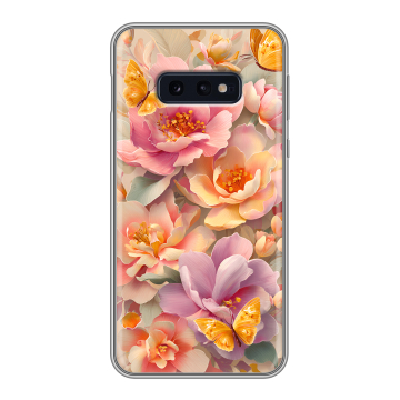 Силиконовый чехол на Samsung Galaxy S10e с принтом Цветы и бабочки Силиконовый чехол на Samsung Galaxy S10e с принтом Цветы и бабочки