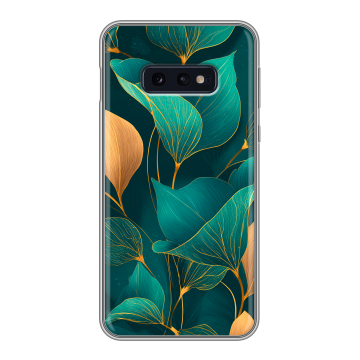 Силиконовый чехол на Samsung Galaxy S10e с принтом Листья и золото Силиконовый чехол на Samsung Galaxy S10e с принтом Листья и золото