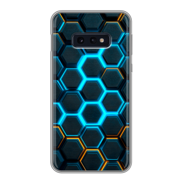 Силиконовый чехол на Samsung Galaxy S10e с принтом Неоновые соты Силиконовый чехол на Samsung Galaxy S10e с принтом Неоновые соты