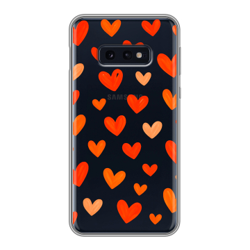 Силиконовый чехол на Samsung Galaxy S10e с принтом Сердечки Силиконовый чехол на Samsung Galaxy S10e с принтом Сердечки
