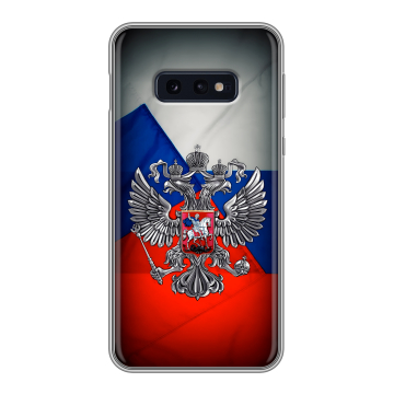 Силиконовый чехол на Samsung Galaxy S10e с принтом Флаг России