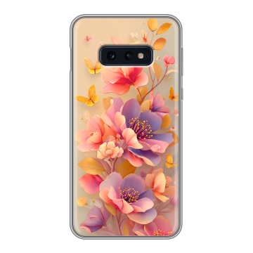 Силиконовый чехол на Samsung Galaxy S10e с принтом Цветы и бабочки Силиконовый чехол на Samsung Galaxy S10e с принтом Цветы и бабочки