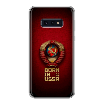 Силиконовый чехол на Samsung Galaxy S10e с принтом Флаг Герб СССР Силиконовый чехол на Samsung Galaxy S10e с принтом Флаг Герб СССР