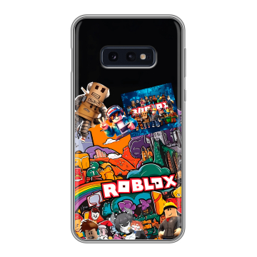 Силиконовый чехол на Samsung Galaxy S10e с принтом Roblox Роблокс