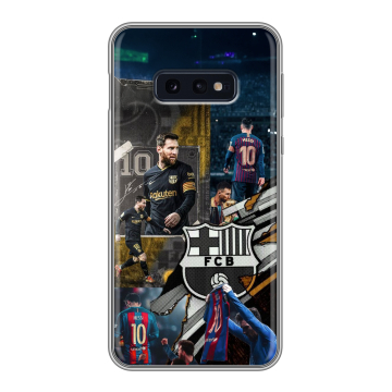 Силиконовый чехол на Samsung Galaxy S10e с принтом Messi Barcelona