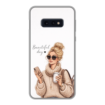 Силиконовый чехол на Samsung Galaxy S10e с принтом женский