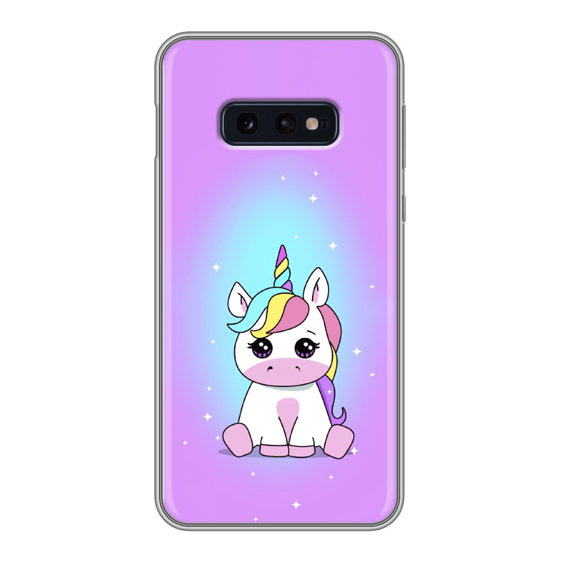 Силиконовый чехол на Samsung Galaxy S10e с принтом Единорог Силиконовый чехол на Samsung Galaxy S10e с принтом Единорог