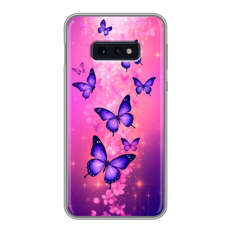 Силиконовый чехол на Samsung Galaxy S10e с принтом Бабочки Силиконовый чехол на Samsung Galaxy S10e с принтом Бабочки