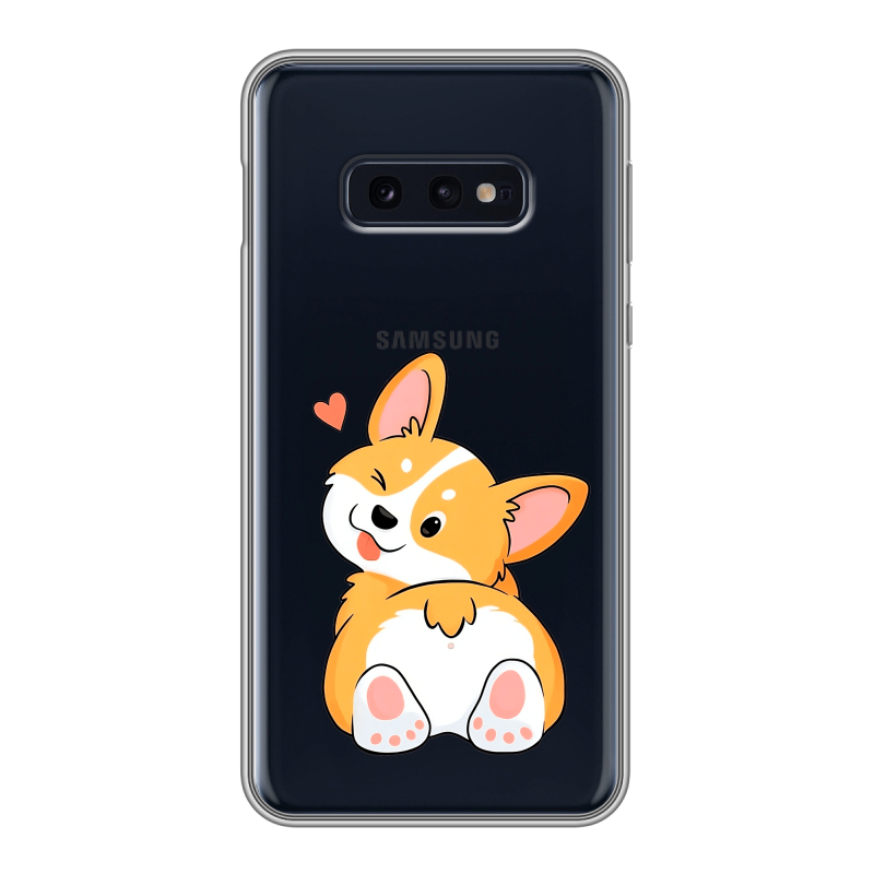 Силиконовый чехол на Samsung Galaxy S10e с принтом Корги Силиконовый чехол на Samsung Galaxy S10e с принтом Корги