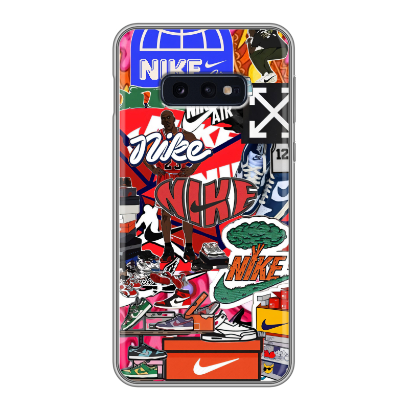 Силиконовый чехол на Samsung Galaxy S10e с принтом Найк Nike яркий Силиконовый чехол на Samsung Galaxy S10e с принтом Найк Nike яркий