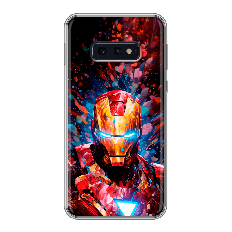 Силиконовый противоударный чехол на Samsung Galaxy S10e с принтом Железный человек Ironman Силиконовый противоударный чехол на Samsung Galaxy S10e с принтом Железный человек Ironman
