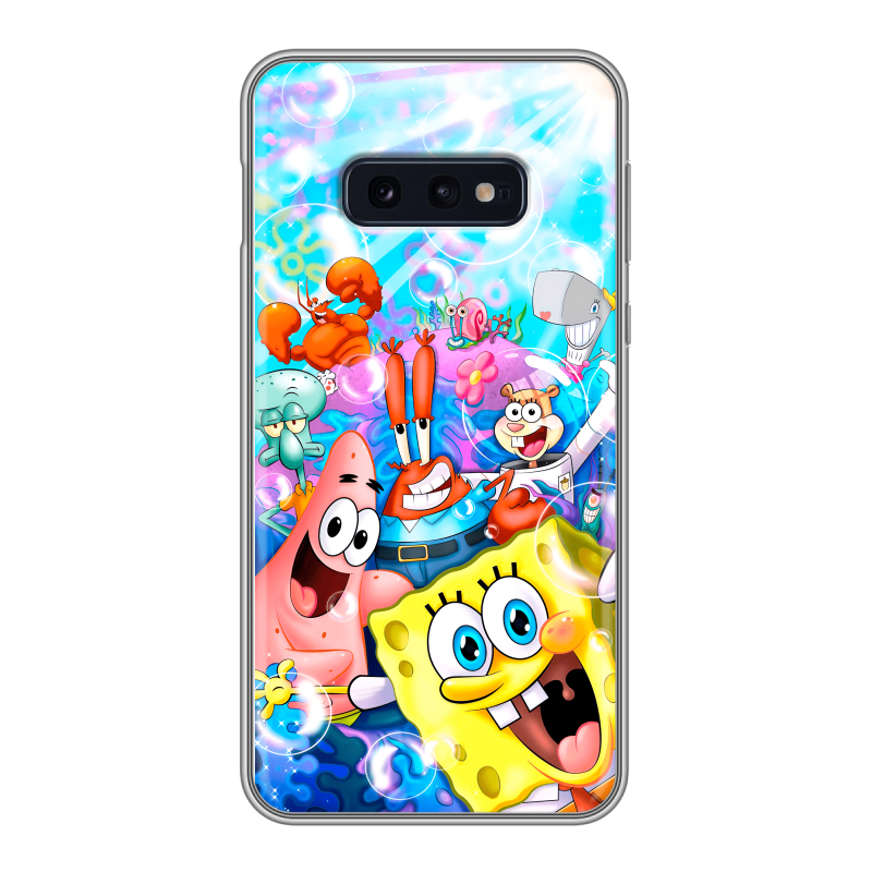 Силиконовый противоударный чехол на Samsung Galaxy S10e с принтом спанчбоб спанч боб Силиконовый противоударный чехол на Samsung Galaxy S10e с принтом спанчбоб спанч боб