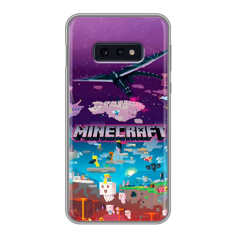 Силиконовый чехол на Samsung Galaxy S10e с принтом Майнкрафт Minecraft Силиконовый чехол на Samsung Galaxy S10e с принтом Майнкрафт Minecraft