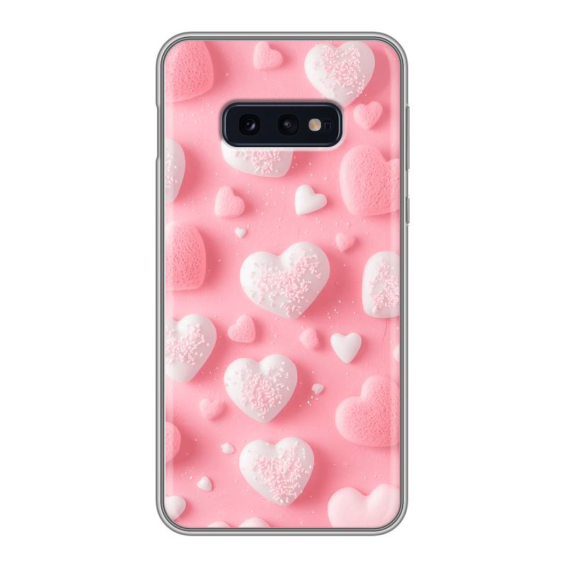 Силиконовый чехол на Samsung Galaxy S10e с принтом Сердечки Силиконовый чехол на Samsung Galaxy S10e с принтом Сердечки