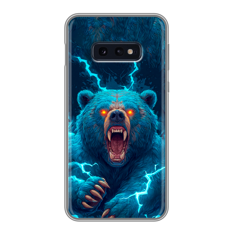 Силиконовый чехол на Samsung Galaxy S10e с принтом Медведь Силиконовый чехол на Samsung Galaxy S10e с принтом Медведь