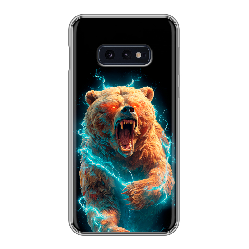 Силиконовый чехол на Samsung Galaxy S10e с принтом Медведь Силиконовый чехол на Samsung Galaxy S10e с принтом Медведь