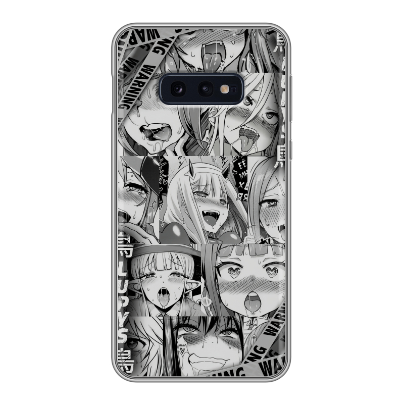 Силиконовый противоударный чехол на Samsung Galaxy S10e с принтом Ahegao Ахегао Аниме Силиконовый противоударный чехол на Samsung Galaxy S10e с принтом Ahegao Ахегао Аниме