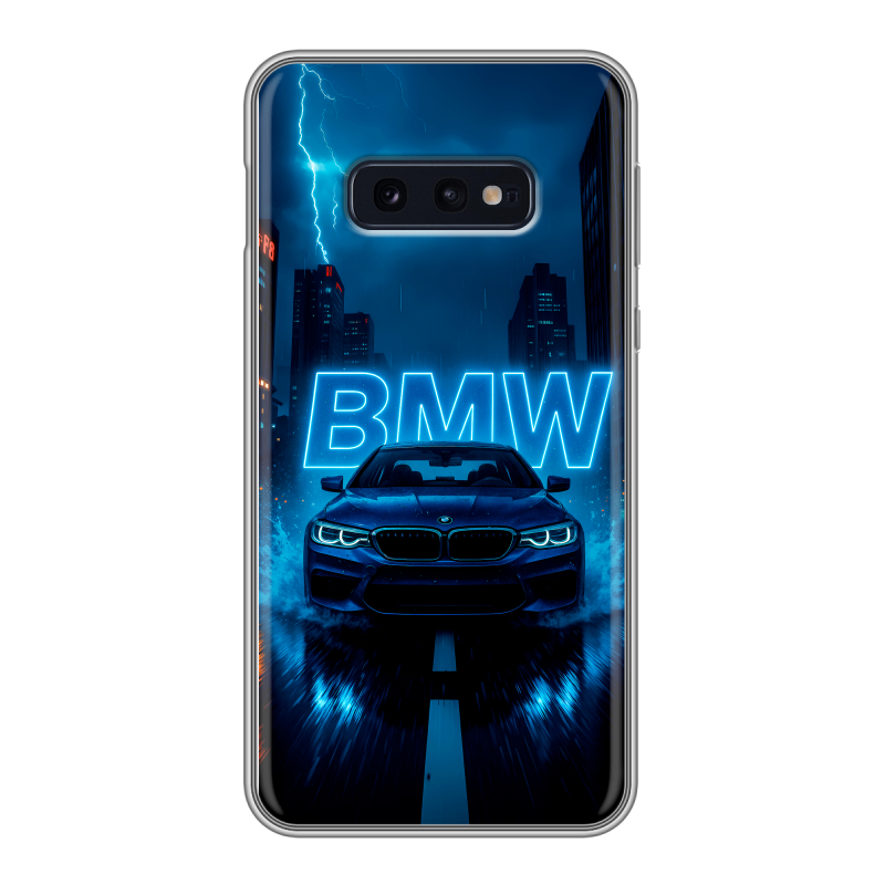 Силиконовый противоударный чехол на Samsung Galaxy S10e с принтом BMW БМВ Силиконовый противоударный чехол на Samsung Galaxy S10e с принтом BMW БМВ
