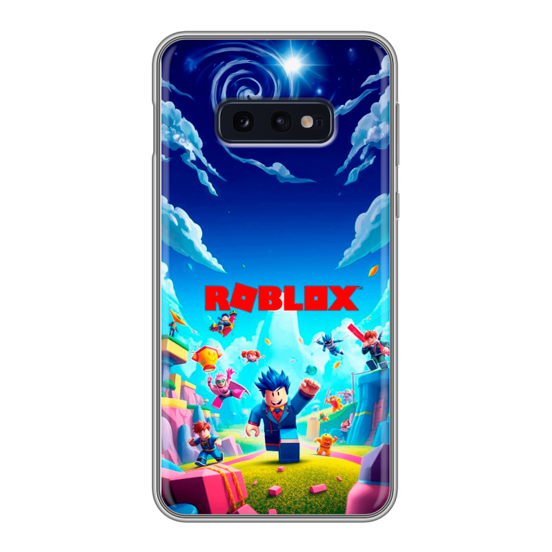 Силиконовый противоударный чехол на Samsung Galaxy S10e с принтом Roblox Роблокс Силиконовый противоударный чехол на Samsung Galaxy S10e с принтом Roblox Роблокс