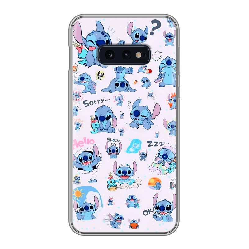 Силиконовый противоударный чехол на Samsung Galaxy S10e с принтом Лило и Стич Силиконовый противоударный чехол на Samsung Galaxy S10e с принтом Лило и Стич