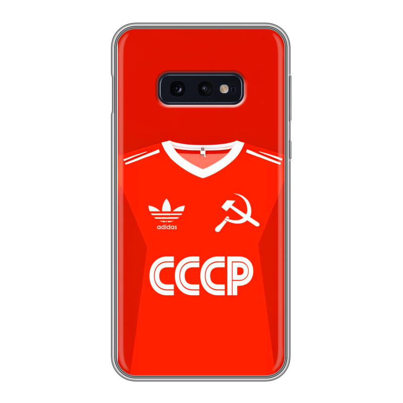 Силиконовый чехол на Samsung Galaxy S10e с принтом Флаг Герб СССР Силиконовый чехол на Samsung Galaxy S10e с принтом Флаг Герб СССР