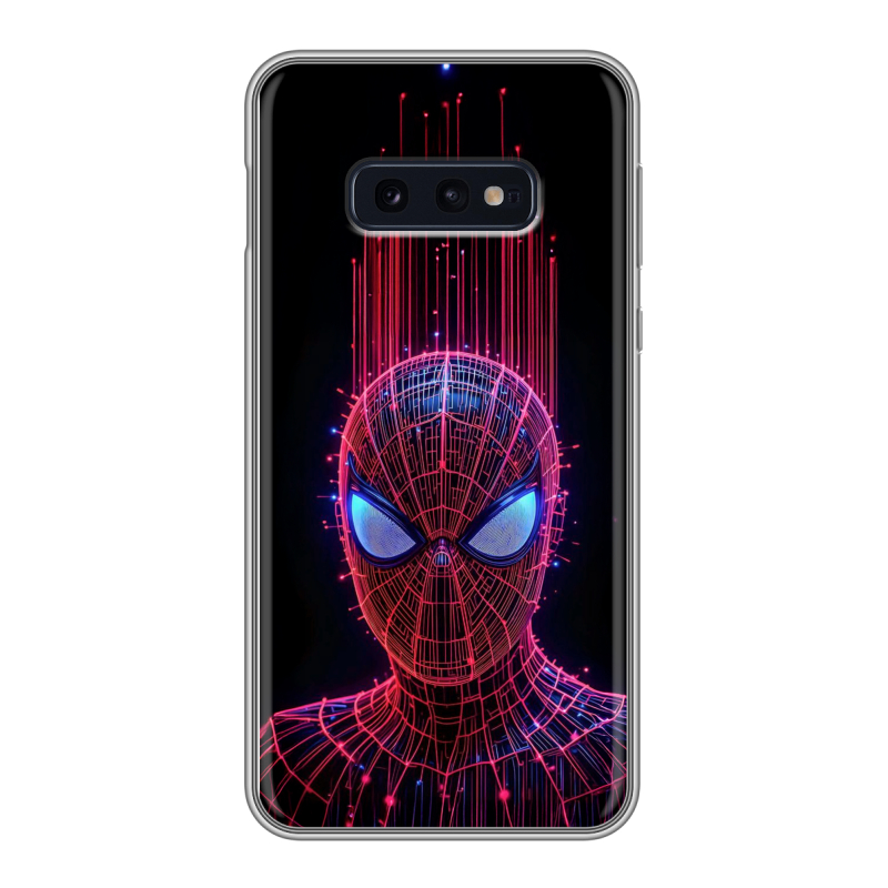 Силиконовый противоударный чехол на Samsung Galaxy S10e с принтом Spiderman Человек паук Силиконовый противоударный чехол на Samsung Galaxy S10e с принтом Spiderman Человек паук