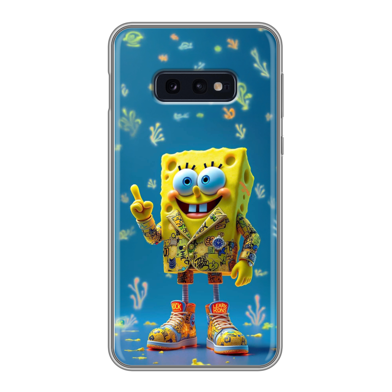 Силиконовый чехол на Samsung Galaxy S10e с принтом Спанч боб Спанчбоб Силиконовый чехол на Samsung Galaxy S10e с принтом Спанч боб Спанчбоб