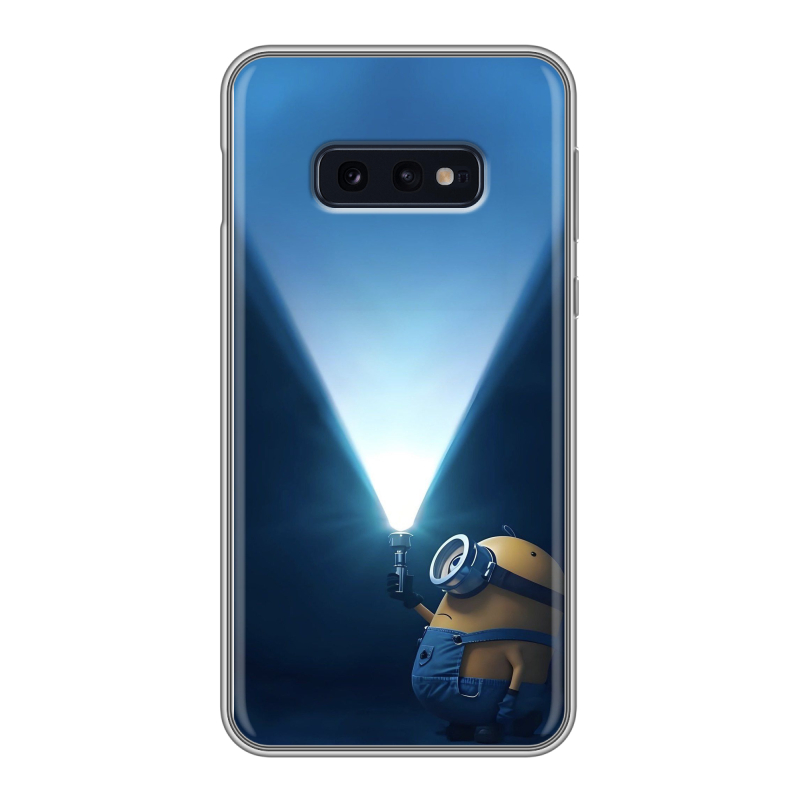 Силиконовый противоударный чехол на Samsung Galaxy S10e с принтом Миньоны Силиконовый противоударный чехол на Samsung Galaxy S10e с принтом Миньоны