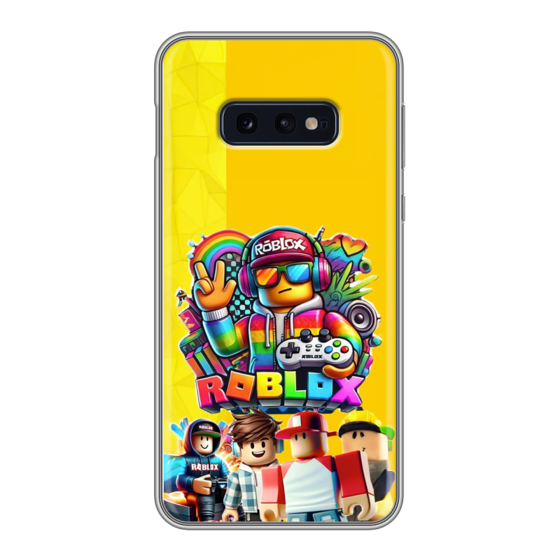 Силиконовый противоударный чехол на Samsung Galaxy S10e с принтом Roblox Роблокс Силиконовый противоударный чехол на Samsung Galaxy S10e с принтом Roblox Роблокс