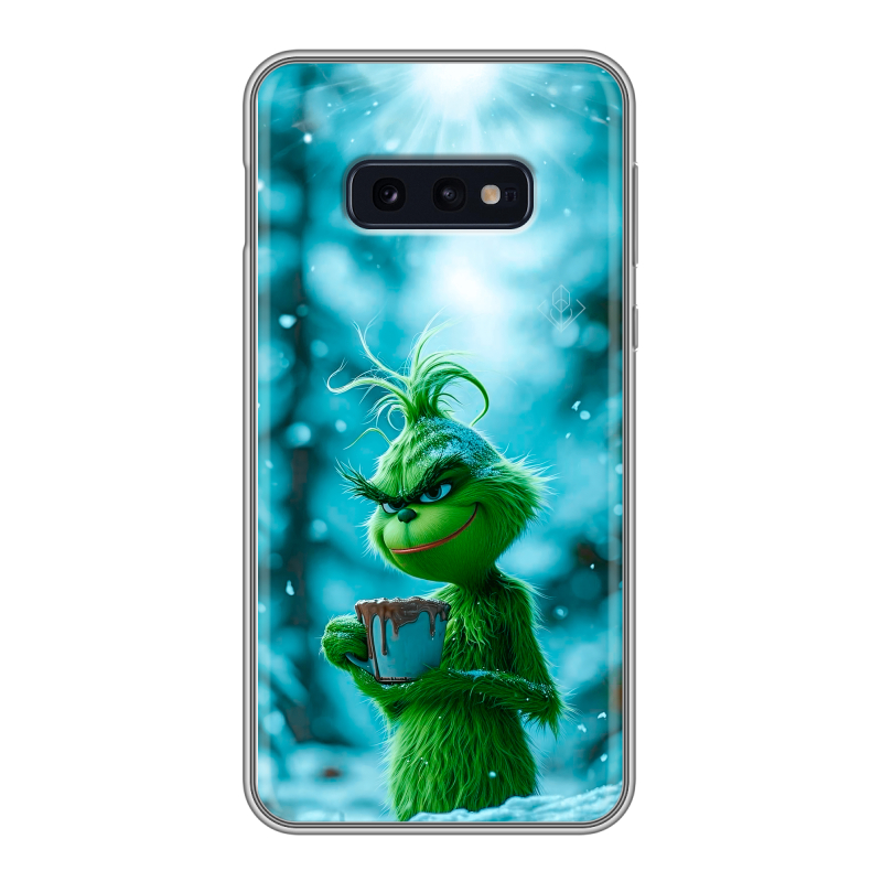 Силиконовый чехол на Samsung Galaxy S10e с принтом Новый год гринч Силиконовый чехол на Samsung Galaxy S10e с принтом Новый год гринч