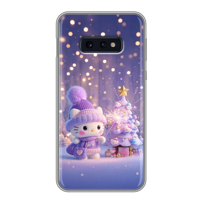 Силиконовый противоударный чехол на Samsung Galaxy S10e с принтом Новый год Силиконовый противоударный чехол на Samsung Galaxy S10e с принтом Новый год