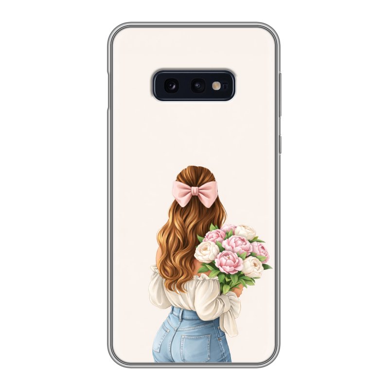 Силиконовый чехол на Samsung Galaxy S10e с принтом женский Силиконовый чехол на Samsung Galaxy S10e с принтом женский