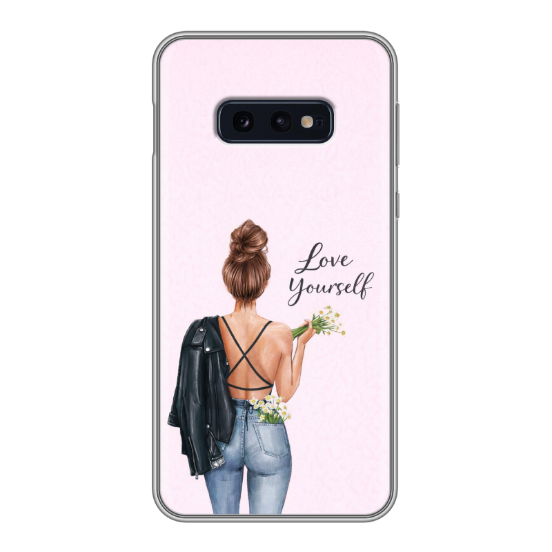 Силиконовый чехол на Samsung Galaxy S10e с принтом женский Силиконовый чехол на Samsung Galaxy S10e с принтом женский