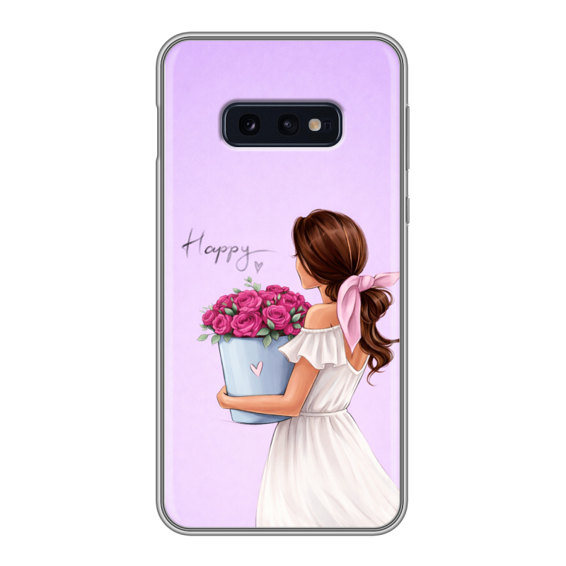 Силиконовый чехол на Samsung Galaxy S10e с принтом женский Силиконовый чехол на Samsung Galaxy S10e с принтом женский